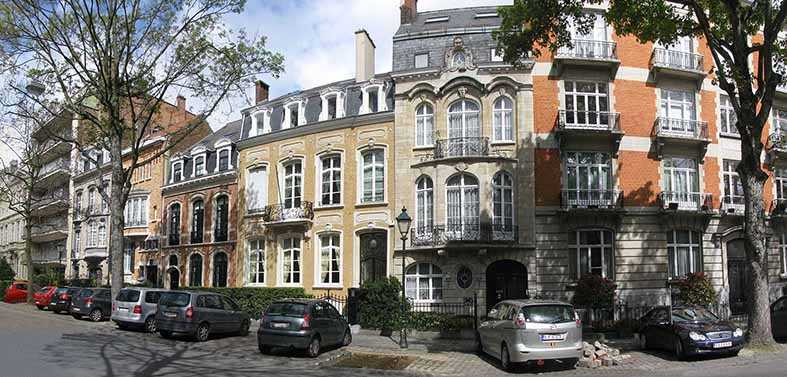 Typical brussels houses in Ixelles